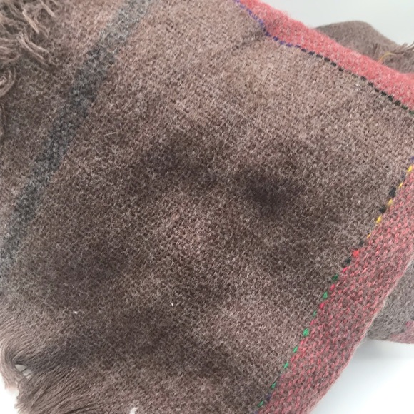 NWT True North Brown Plaid Knitted Scarf - Picture 4 of 6